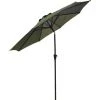 Deals ❤️ Outdoor Expressions 9 Ft. Aluminum Tilt/Crank Heather Green Patio Umbrella With Solar LED Lights 👍