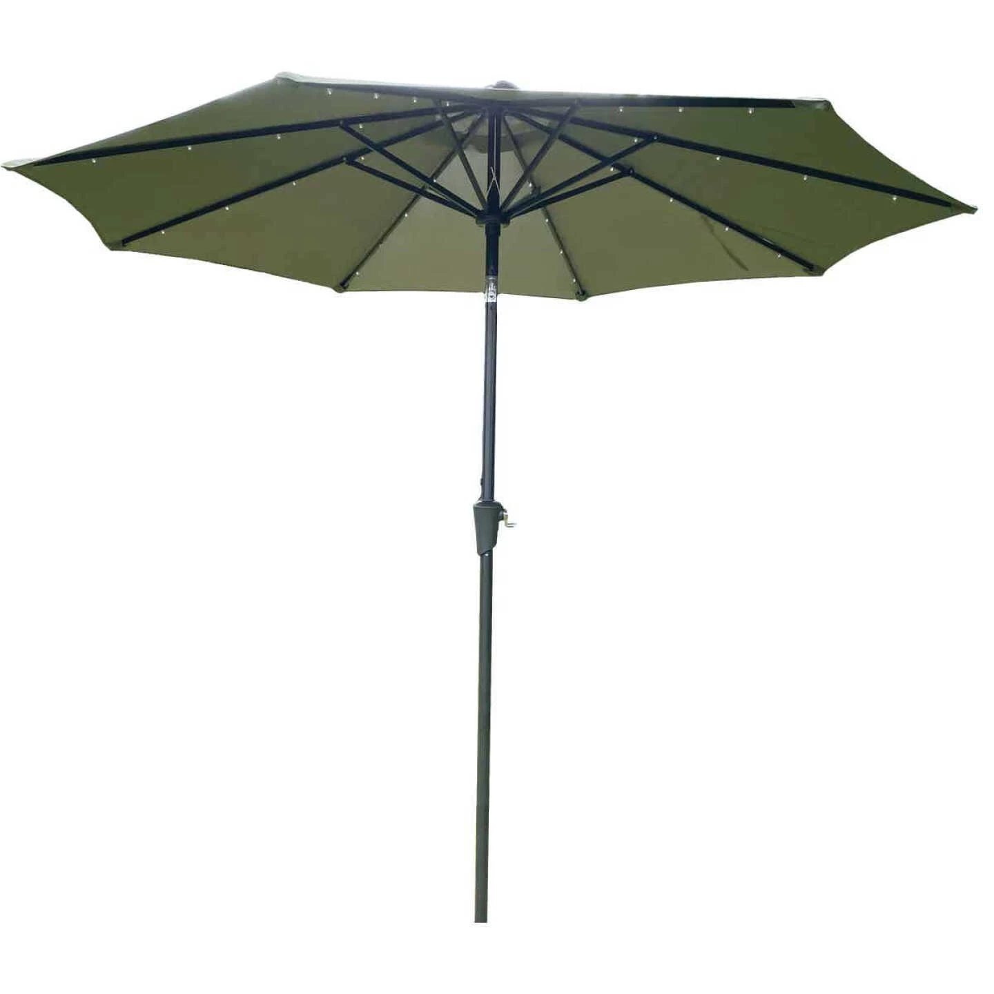 Deals โค๏ธ Outdoor Expressions 9 Ft. Aluminum Tilt/Crank Heather Green Patio Umbrella With Solar LED Lights ๐ 2 Deals โค๏ธ Outdoor Expressions 9 Ft. Aluminum Tilt/Crank Heather Green Patio Umbrella With Solar LED Lights ๐ - Image 2