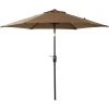 Wholesale 🛒 Outdoor Expressions 7.5 Ft. Aluminum Tilt/Crank Brown Patio Umbrella 🤩