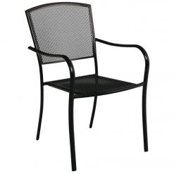 Deals 👏 Outdoor Expressions Black Steel Mesh Stackable Chair 🔔 -Outdoor Expressions shop ItemImage 848537 3m5tpfx6rpm5rnqw7x8hn394