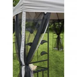 Flash Sale 🎉 Outdoor Expressions 13 Ft. X 13 Ft. Gray & Black Steel Gazebo With Sides 😀 -Outdoor Expressions shop ItemImage 848813 98n3q3fx5npkhkhnz7h8tw
