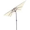 Brand new 😉 Outdoor Expressions 9 Ft. X 7 Ft. Rectangular Aluminum Tilt/Crank Cream Patio Umbrella With Solar LED Lights 🔥