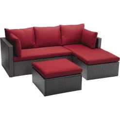 Promo 😉 Outdoor Expressions Loft Red Wicker Sofa ⭐ -Outdoor Expressions shop ItemImage 865272 gtfs6bmz3nbk6wwfwvjx2rxp