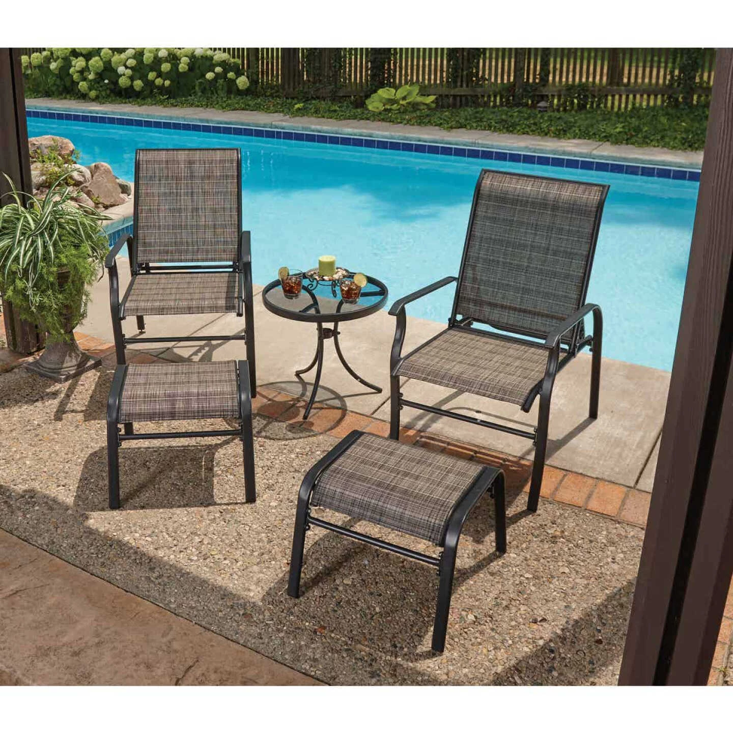 Best Pirce 👏 Outdoor Expressions Windsor Collection 5-Piece Sling Chat Set ✔️ 2 Best Pirce 👏 Outdoor Expressions Windsor Collection 5-Piece Sling Chat Set ✔️ - Image 2
