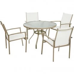 Best deal 💯 Outdoor Expressions Mayberry 5-Piece Steel Dining Set 🔔