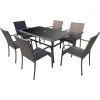 New 🎁 Outdoor Expressions 7-Piece Dark Brown Dining Set 🤩
